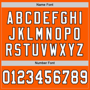 Custom Orange White-Black Mesh Authentic Throwback Football Jersey