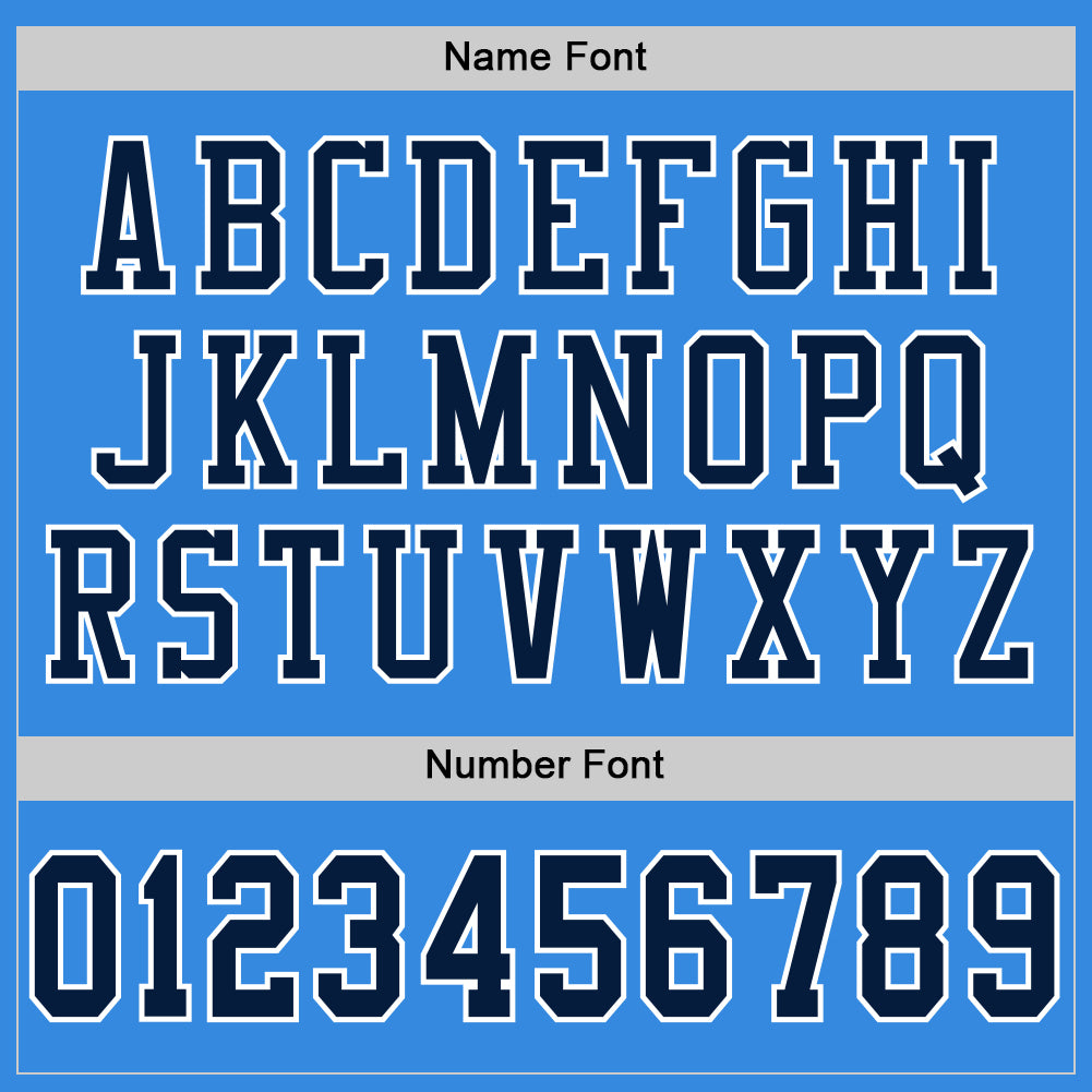 Custom Powder Blue Navy-White Mesh Authentic Football Jersey