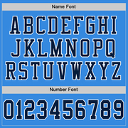 Custom Powder Blue Navy-White Mesh Authentic Football Jersey