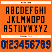 Custom Orange Royal-Black Mesh Authentic Football Jersey