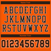 Custom Orange Brown-White Mesh Authentic Football Jersey