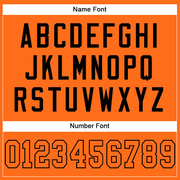 Custom Orange Orange-Black Mesh Authentic Football Jersey