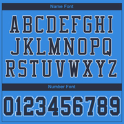 Custom Powder Blue Navy-White Mesh Authentic Football Jersey