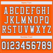 Custom Orange White-Black Mesh Authentic Football Jersey