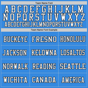 Custom Powder Blue Black-White Mesh Authentic Football Jersey