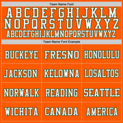 Custom Orange Green-White Mesh Authentic Football Jersey
