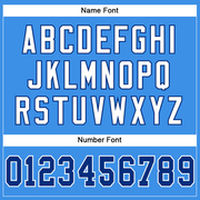 Custom Powder Blue Royal-White Mesh Authentic Football Jersey