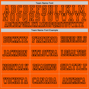 Custom Orange Orange-Black Mesh Authentic Throwback Football Jersey