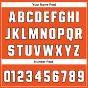 Custom Orange White-Brown Mesh Authentic Throwback Football Jersey