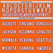 Custom Orange White-Purple Mesh Authentic Throwback Football Jersey