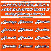 Custom Orange White-Navy Mesh Authentic Throwback Football Jersey