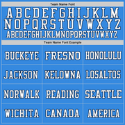 Custom Powder Blue Navy-White Mesh Authentic Football Jersey