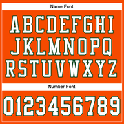 Custom Orange White-Green Mesh Authentic Football Jersey