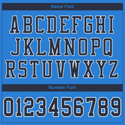 Custom Powder Blue Navy-White Mesh Authentic Football Jersey