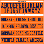 Custom Orange Orange-Navy Mesh Authentic Football Jersey
