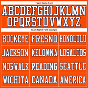 Custom Orange White-Navy Mesh Authentic Football Jersey