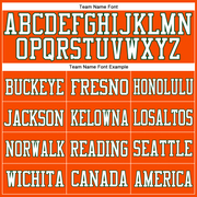 Custom Orange White-Green Mesh Authentic Football Jersey