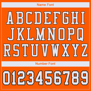 Custom Orange White-Brown Mesh Authentic Football Jersey