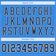 Custom Powder Blue Navy-White Mesh Authentic Football Jersey