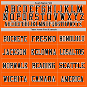 Custom Orange Black-White Mesh Authentic Throwback Football Jersey