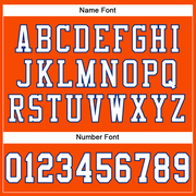 Custom Orange White-Royal Mesh Authentic Football Jersey