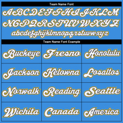 Custom Powder Blue White-Navy Mesh Authentic Throwback Football Jersey