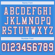 Custom Powder Blue White-Red Mesh Authentic Football Jersey