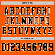 Custom Orange Black-White Mesh Authentic Football Jersey