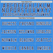 Custom Powder Blue Navy-White Mesh Authentic Throwback Football Jersey