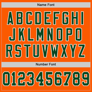 Custom Orange Green-White Mesh Authentic Throwback Football Jersey