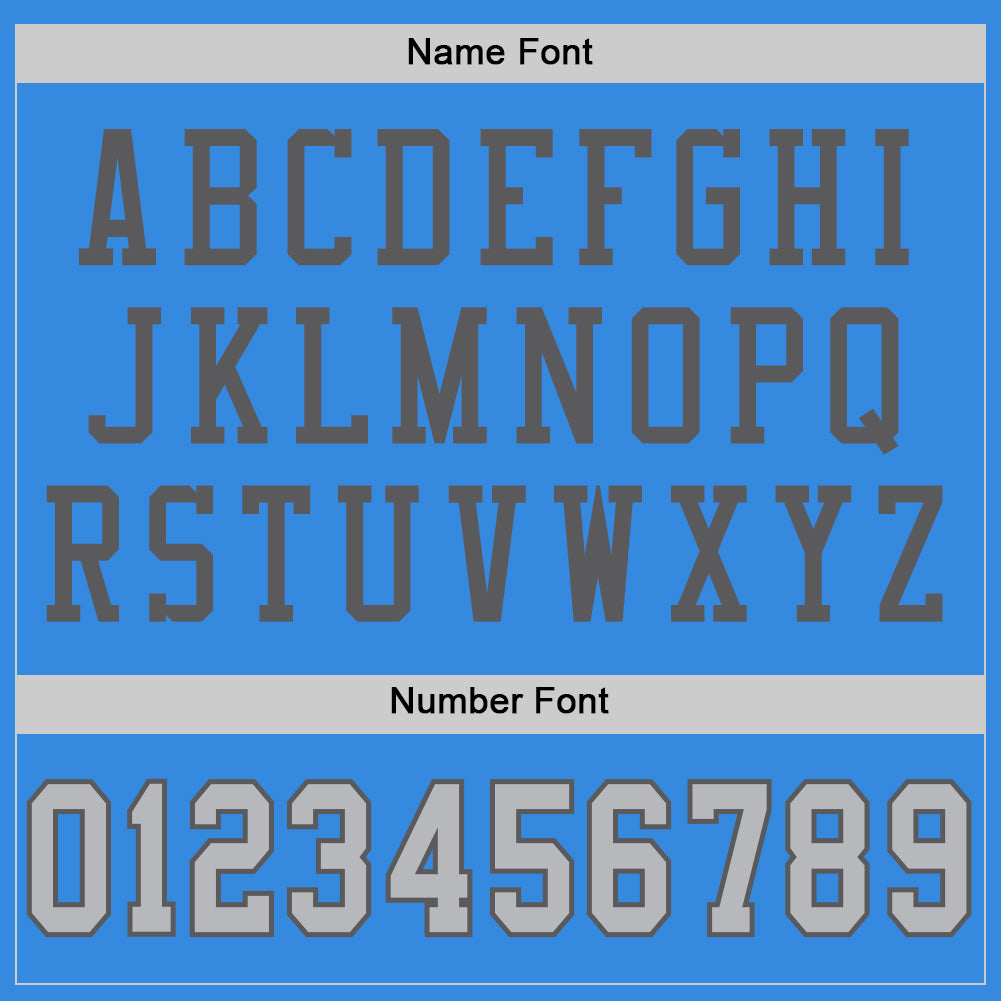 Custom Powder Blue Gray-Steel Gray Mesh Authentic Football Jersey