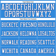 Custom Powder Blue White-Royal Mesh Authentic Football Jersey