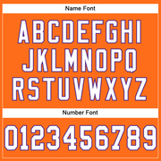 Custom Orange White-Purple Mesh Authentic Football Jersey