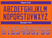 Custom Orange Purple-White Mesh Drift Fashion Football Jersey