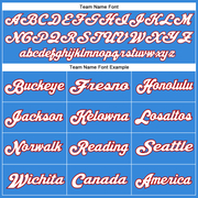 Custom Powder Blue White-Red Mesh Authentic Throwback Football Jersey