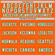 Custom Orange White-Kelly Green Mesh Authentic Throwback Football Jersey