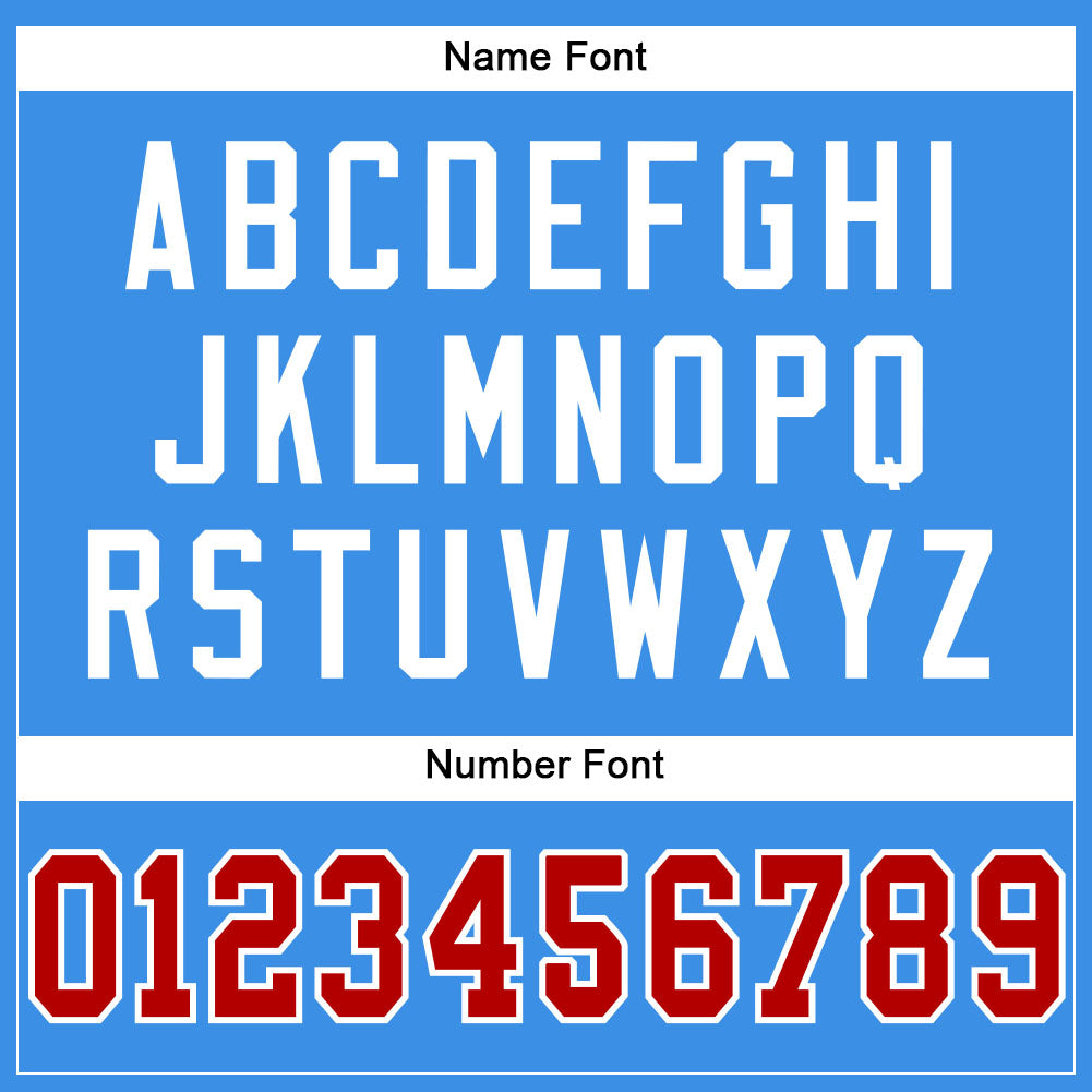 Custom Powder Blue Red-White Mesh Authentic Football Jersey