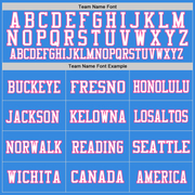 Custom Powder Blue Pink-White Mesh Authentic Throwback Football Jersey