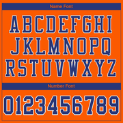 Custom Orange Royal-White Mesh Authentic Football Jersey