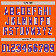 Custom Orange Purple-White Mesh Authentic Throwback Football Jersey