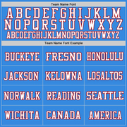Custom Powder Blue Red-White Mesh Authentic Football Jersey