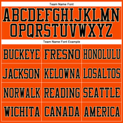 Custom Orange Black-Old Gold Mesh Authentic Football Jersey