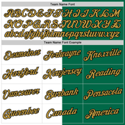 Custom Kelly Green Old Gold-Black Split Fashion Performance T-Shirt