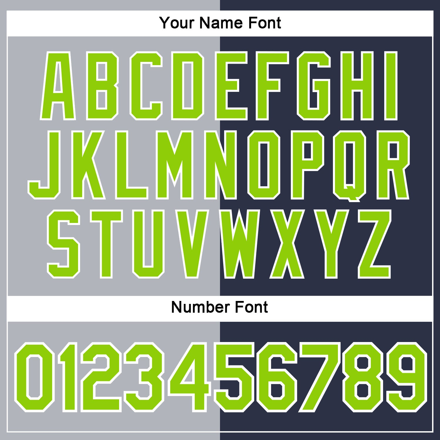 Custom Navy Neon Green-Gray Split Fashion Performance T-Shirt