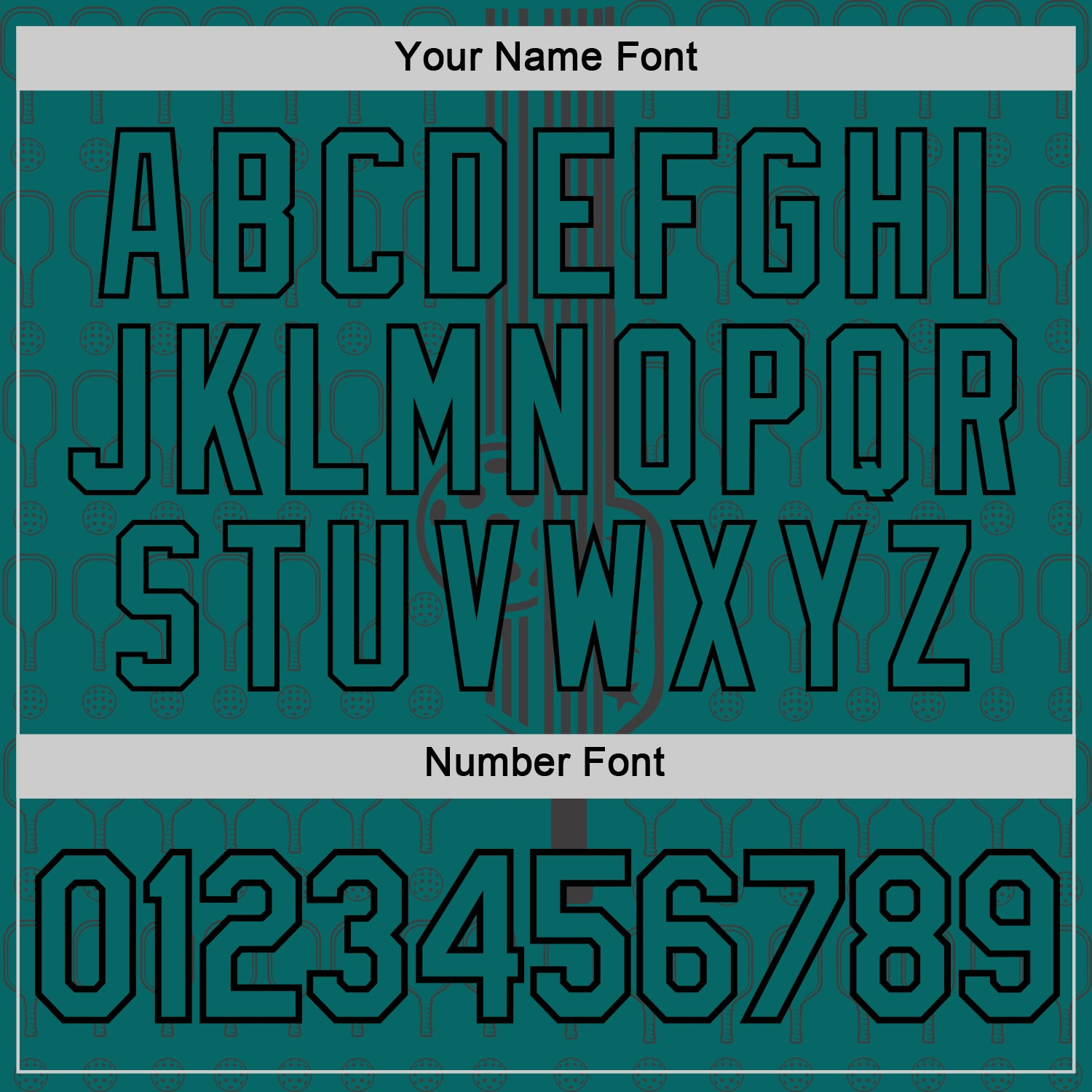 Custom Teal Black 3D Pickleball Paddles Balls Performance T-Shirt