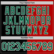 Custom Black Kelly Green-Red Split Fashion Performance T-Shirt