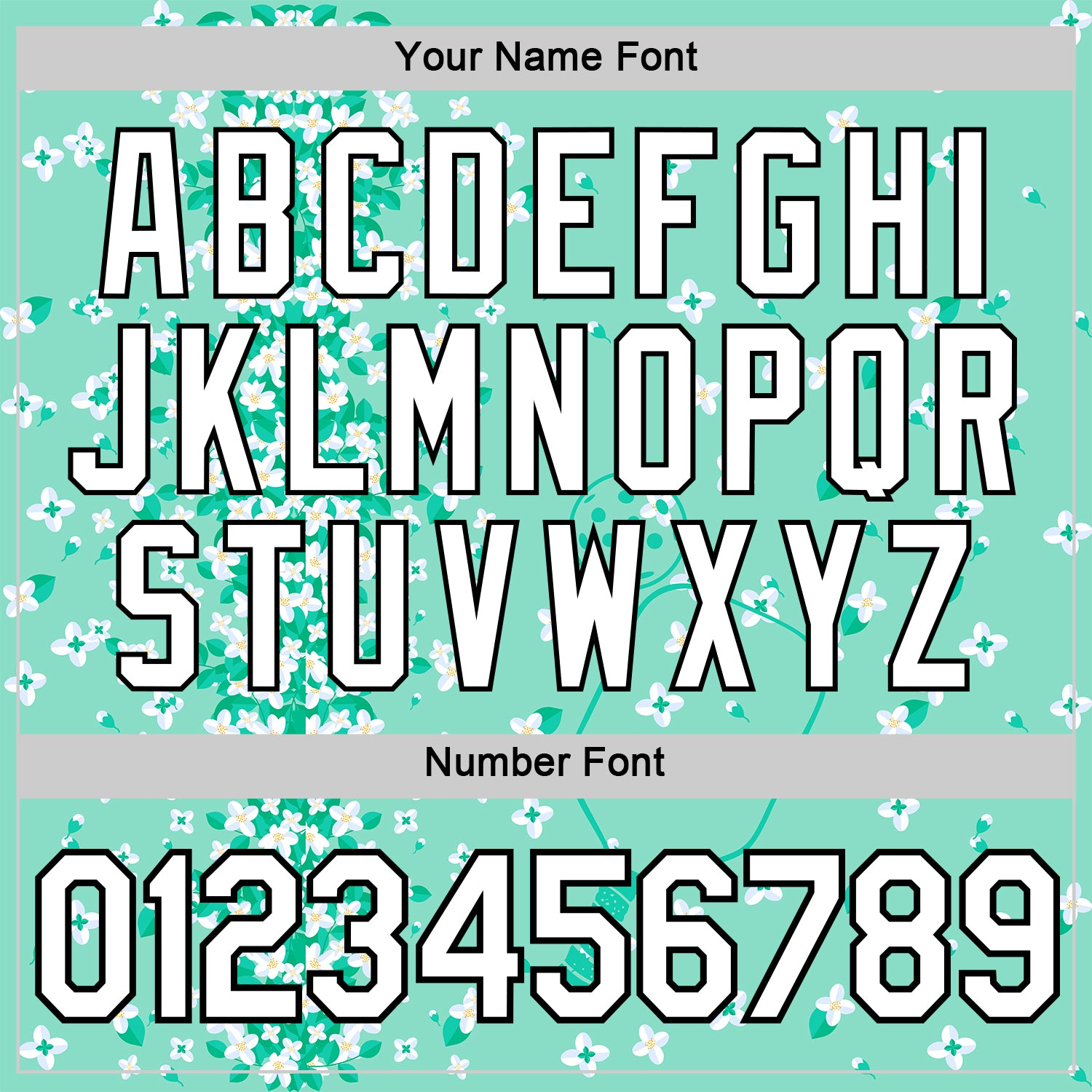 Custom Green White-Black 3D Pickleball Paddles Balls Floral Performance T-Shirt