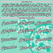 Custom Green White-Black 3D Pickleball Paddles Balls Floral Performance T-Shirt