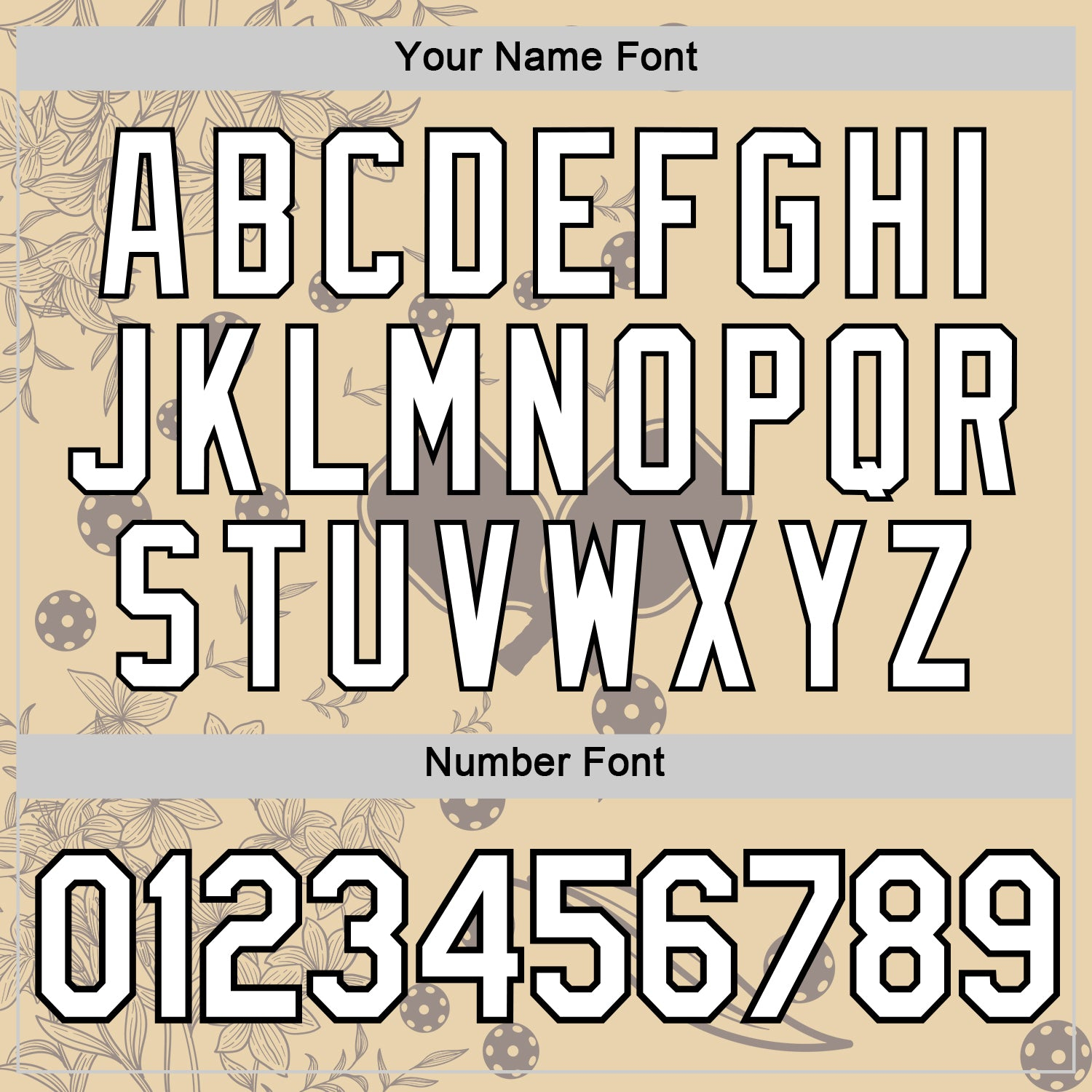 Custom City Cream White-Black 3D Pickleball Paddles Balls Floral Performance T-Shirt