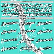 Custom Green White-Black 3D Pickleball Paddles Balls Floral Performance T-Shirt